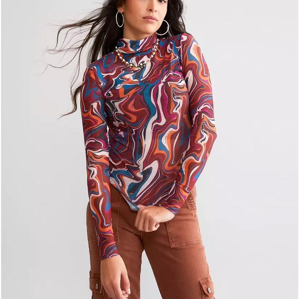 ❤️ Colorful Swirl Pattern Women's Blouse